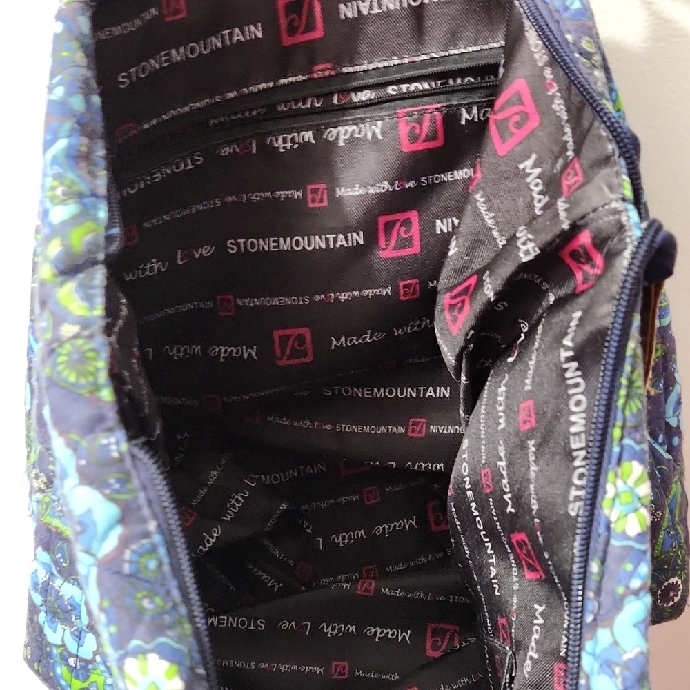 Stone Mountain Accessories Blue and Green Quilted Shoulder Bag - Picture 2 of 11